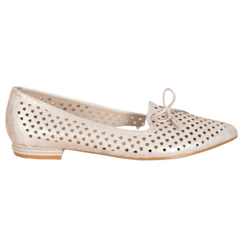 Goodin Elegante durchbrochene Ballerinas golden