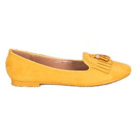 Fama Wildleder Herren mit Fransen gelb