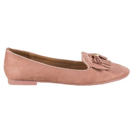 Fama Wildleder Herren mit Fransen rosa