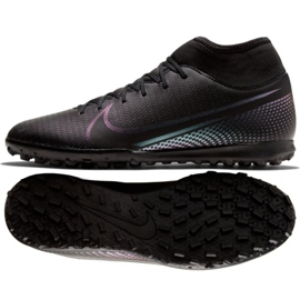 Nike Mercurial Superfly 7 Club Tf M AT7980-010 Fußballschuhe schwarz schwarz