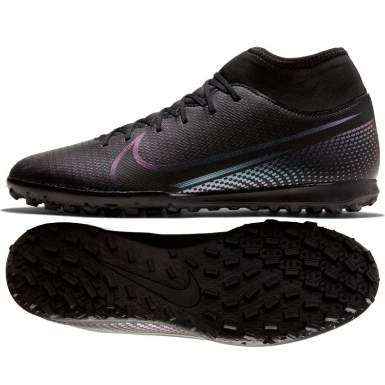 Nike Mercurial Superfly 7 Club Tf M AT7980-010 Fußballschuhe schwarz schwarz