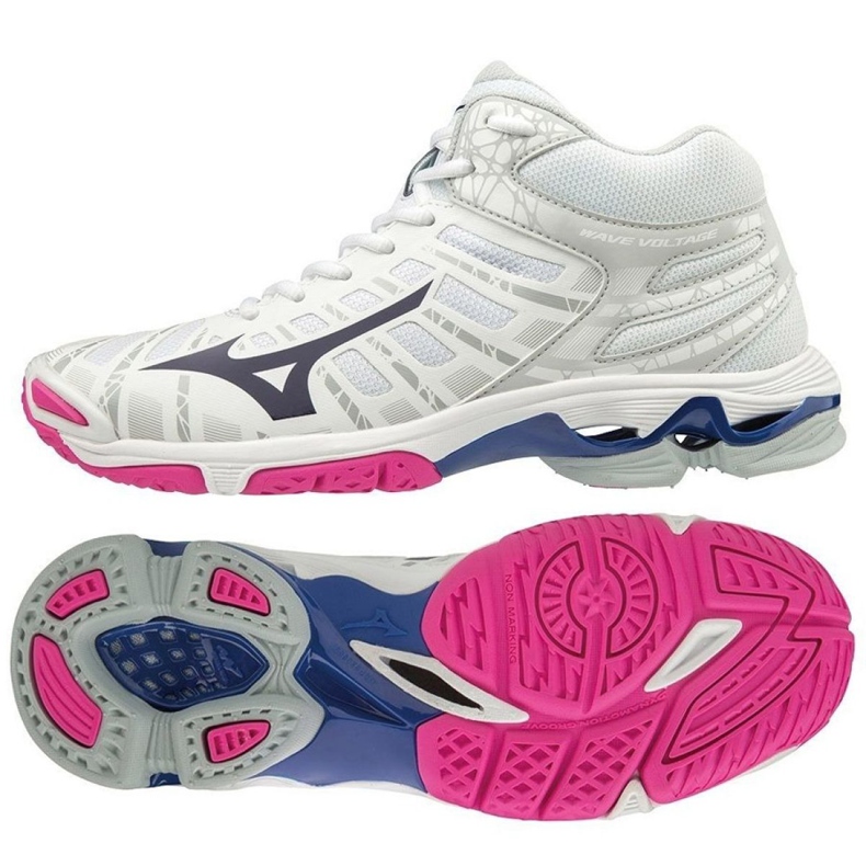 Mizuno Wave Voltage Mid W V1GC196516 Volleyballschuhe mehrfarbig weiß
