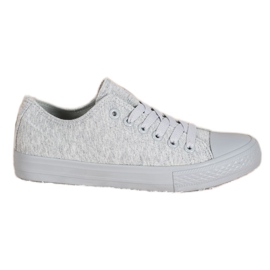 SHELOVET Graue Textil-Sneakers