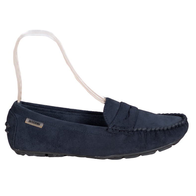Goodin Klassische Textil-Loafer navy blau