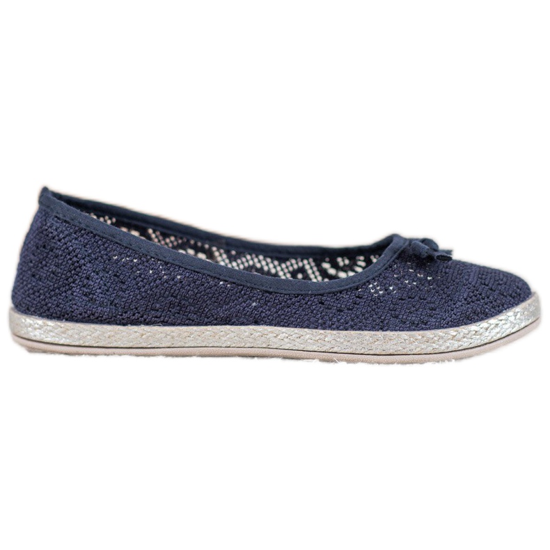 SHELOVET Durchbrochene Ballerinas blau