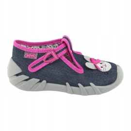 Befado Kinderschuhe 110P379 navy blau rosa