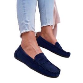 SEA Marineblaue Damen Slipper T348 navy blau
