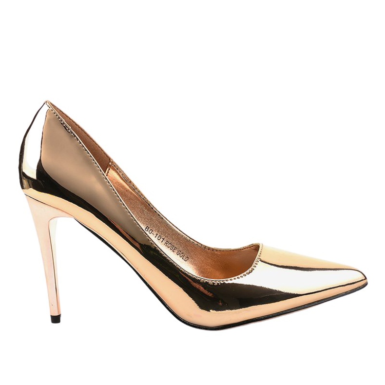 Goldene, klassische, lackierte BO-101-Absätze