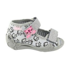 Befado Kinderschuhe 242P102 rosa silber- grau