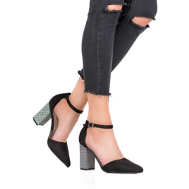 Goodin Stilvolle schwarze Pumps gelb