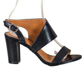 SHELOVET Bequeme Sandalen mit hohen Absätzen schwarz