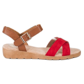 SHELOVET Stylische Sandalen rot