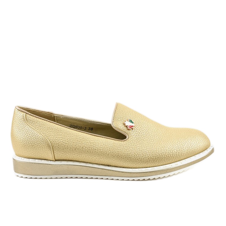 Goldene Keilschuhe zum Hineinschlüpfen ZQ635-3