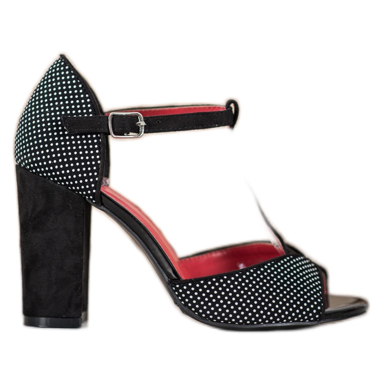 Goodin Sandalen aus Wildleder mit Leopardenmuster braun schwarz