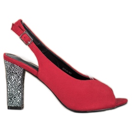 Goodin Sandalen mit dekorativem Absatz rot