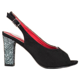 Goodin Sandalen mit dekorativem Absatz schwarz