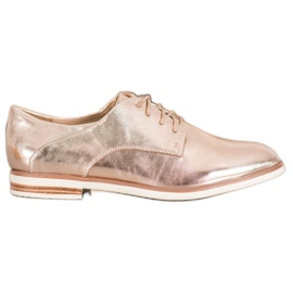 SHELOVET Goldene Schuhe mit Öko-Leder