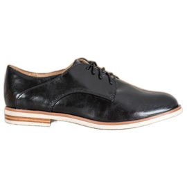 SHELOVET Schwarze Schuhe mit Öko-Leder