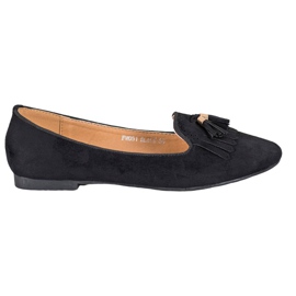 Fama Wildleder Herren mit Fransen schwarz