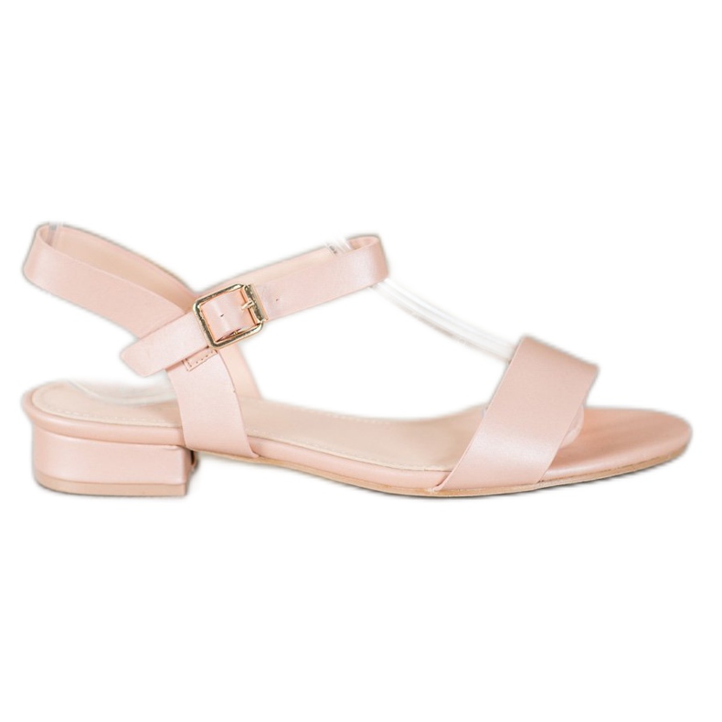 Small Swan Sandalen mit niedrigem Absatz rosa