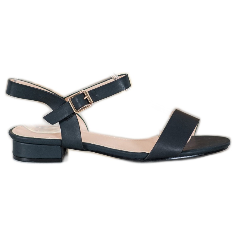 Small Swan Sandalen mit niedrigem Absatz schwarz