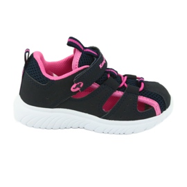 Klettsandalen KangaRoos 02058 dk navy marineblau rosa
