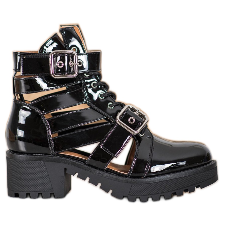 Seastar Lackierte Modestiefel schwarz