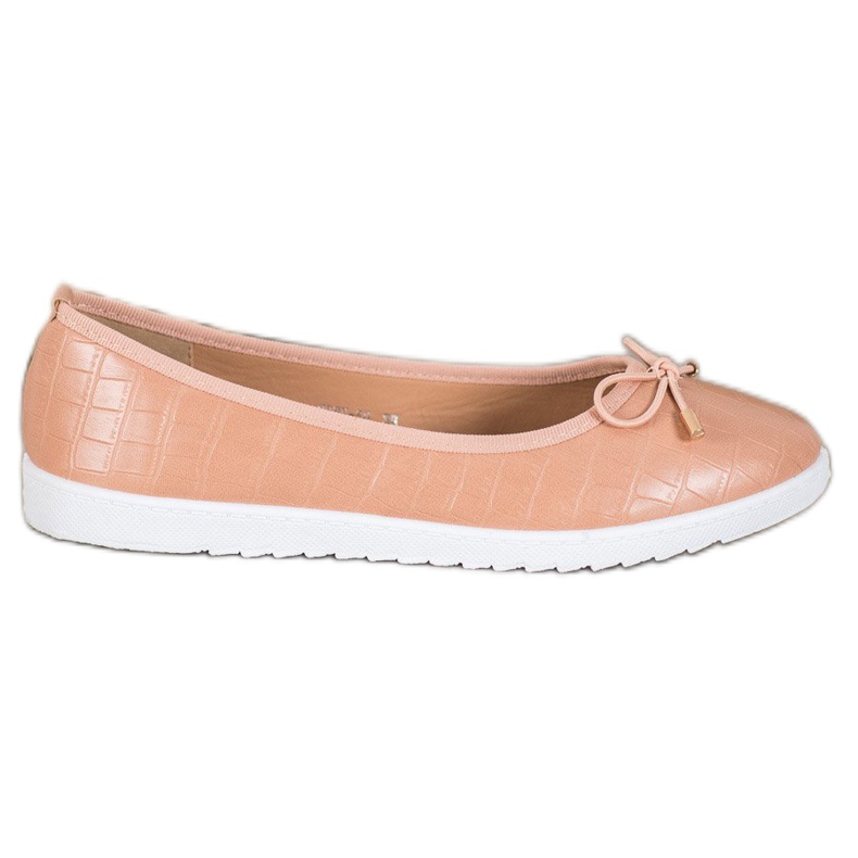 SHELOVET Ballerinas aus Öko-Leder braun