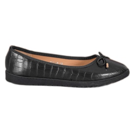 SHELOVET Ballerinas aus Öko-Leder schwarz