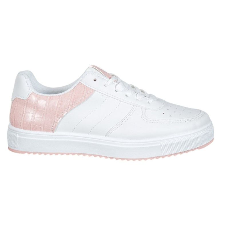 SHELOVET Stylische Schuhe auf der Plattform weiß rosa