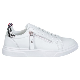 SHELOVET Sportschuhe mit dekorativem Reißverschluss weiß