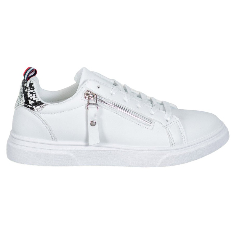 SHELOVET Sportschuhe mit dekorativem Reißverschluss weiß