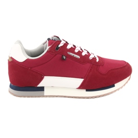 American Club RH12 Leichte Sneaker weiß braun rot
