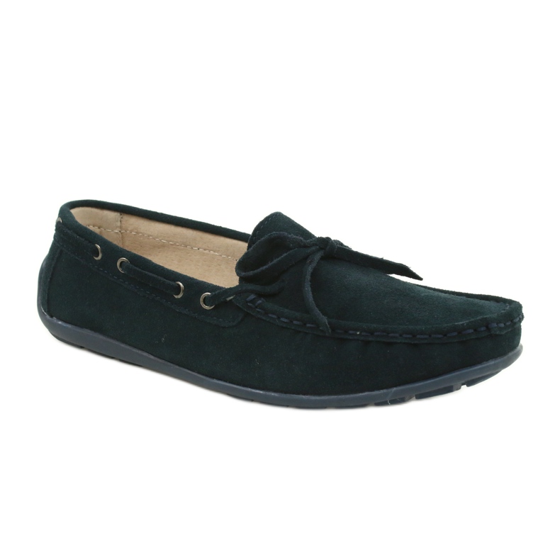 American Club JK05 Damenslipper aus Leder blau