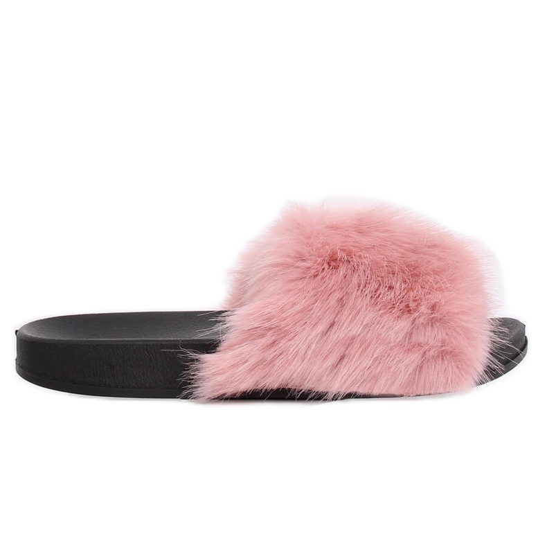 Rosa Hausschuhe mit Fell CK107P Rosa