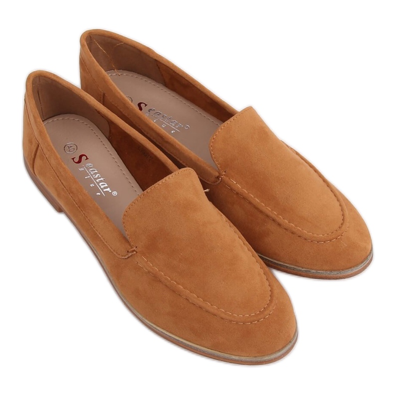 Damen-Loafer camel T359P Camel braun