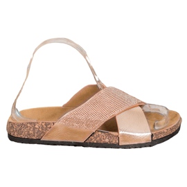 SHELOVET Klassische goldene Hausschuhe