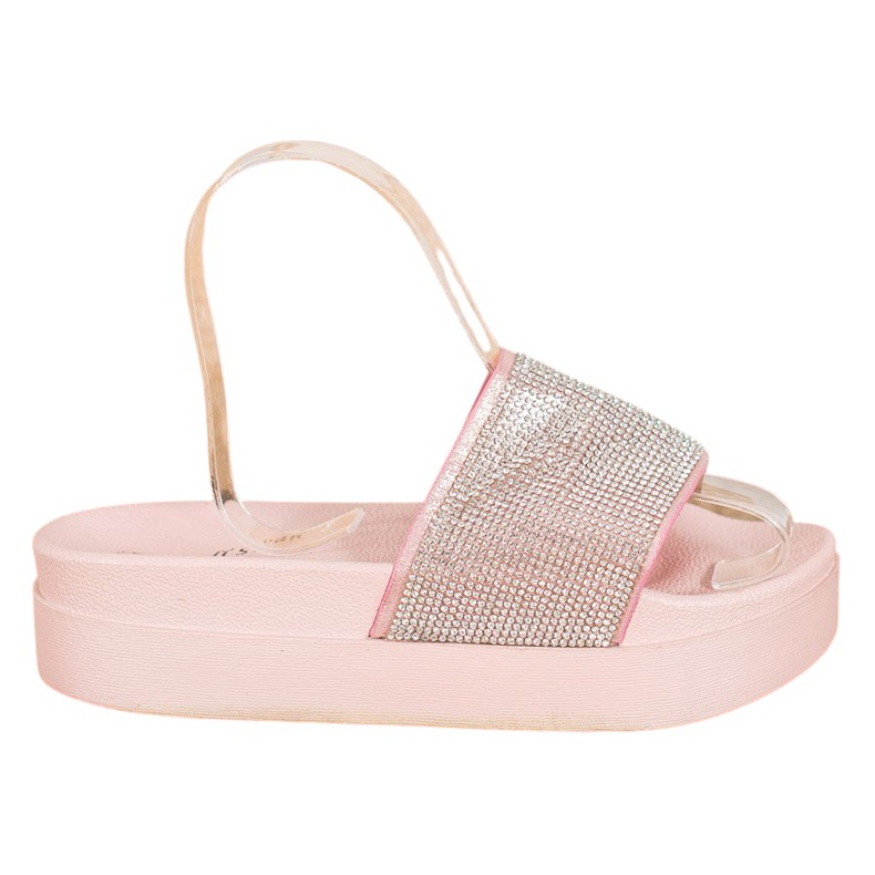 SHELOVET Hausschuhe auf der Plattform rosa