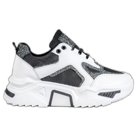 Seastar Modische Sneaker mit Glitzer weiß schwarz