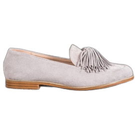 Seastar Wildlederschuhe mit Fransen grau