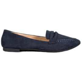 Best Shoes Wildleder-Loafer in Spitz marineblau blau