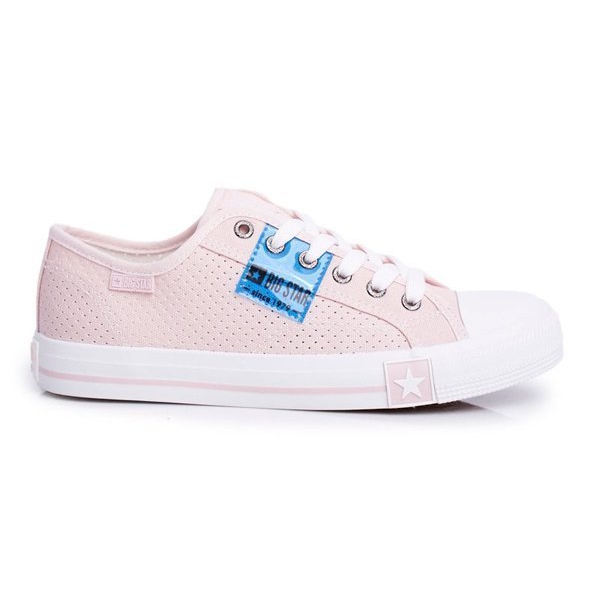 Rosa durchbrochene Sneakers für Damen Big StarFF274033