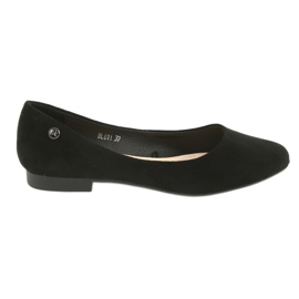 Schwarze Wildlederballerinas Sergio Leone BL611