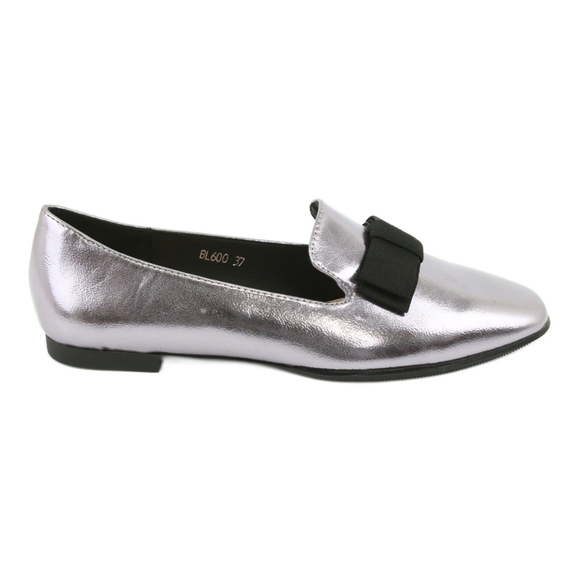 Sergio Leone Metallic Women's Ballerinas mit einer Silberbogen von 600 Silber silber-