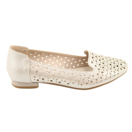 M.Daszyński Lords goldene Ballerinas Daszyński SA151 braun grau