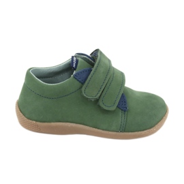 Lederschuhe Klettverschluss Mazurek 305 grün marine