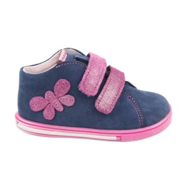 Blaue Mazurek 264 Schmetterlingsstiefel marine pink