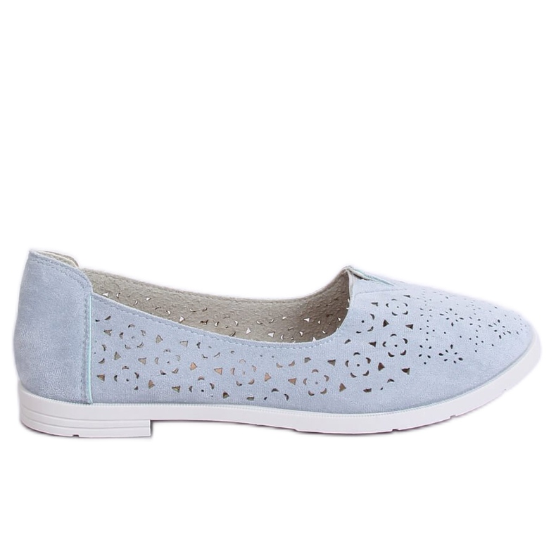 Blaue durchbrochene Ballerinas ZA02P Blau