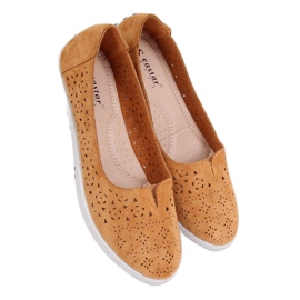 Camel ZA02P Camel durchbrochene Ballerinas braun