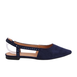 Ballerinas mit offenen Absätzen marineblau YJ335 Blau navy blau